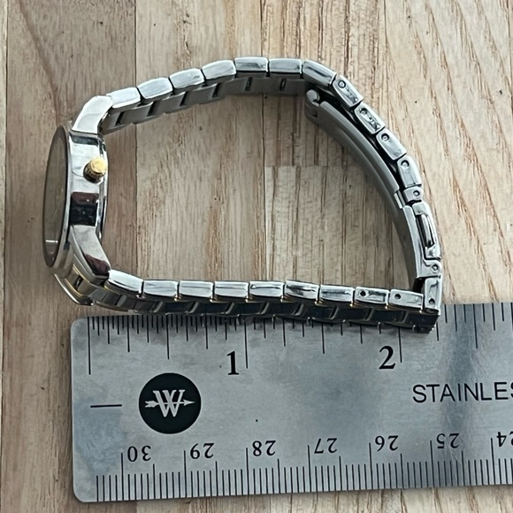 Caravelle by Bulova Ladies Watch Diamonds Black Dial Two Tone Bracelet - Picture 13 of 13